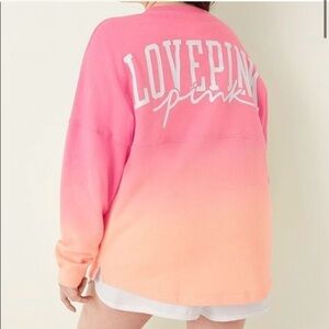 Victoria’s Secret PINK Sweatshirt Varsity Logo Crewneck Pullover Oversized S NWT